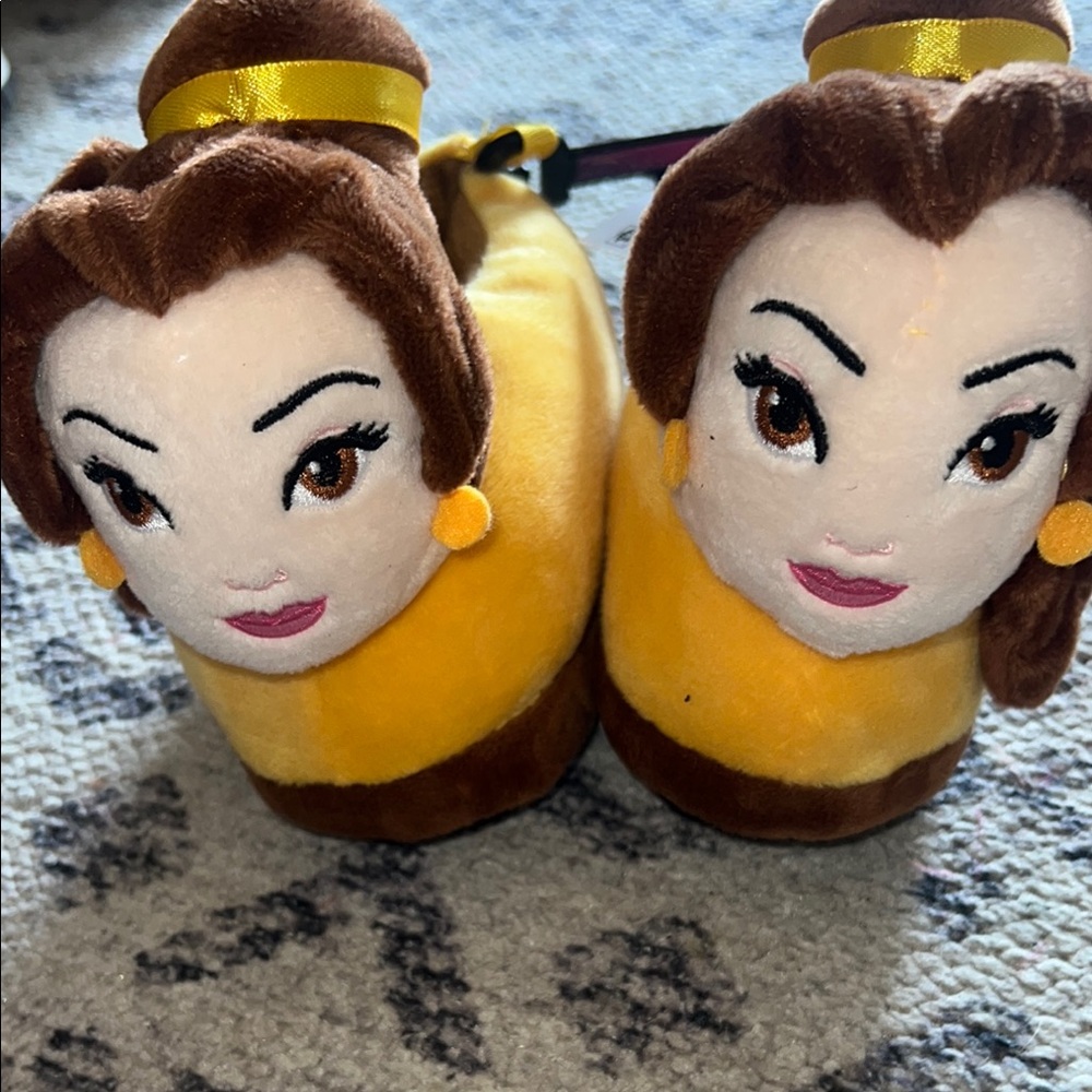 Plush Disney Character Slippers Beauty & Beast Belle
